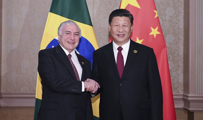 Xi meets Brazilian president, calling for more solidarity, coordination