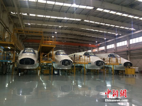 中車青島四方機車車輛股份有限公司廠房。中新網(wǎng) 邱宇 攝