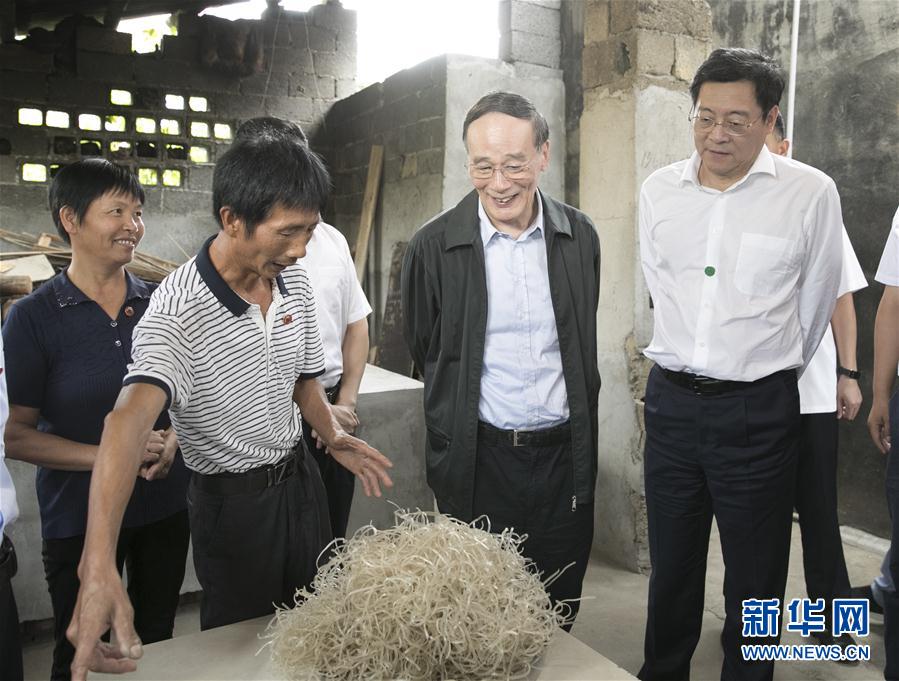 9月3日至5日，中共中央政治局常委、中央紀(jì)委書記、中央巡視工作領(lǐng)導(dǎo)小組組長王岐山在湖南省調(diào)研并主持召開巡察工作座談會。這是9月4日，王岐山在瀏陽市官橋鎮(zhèn)石灰嘴村貧困戶家中了解脫貧情況。新華社記者 王曄 攝

