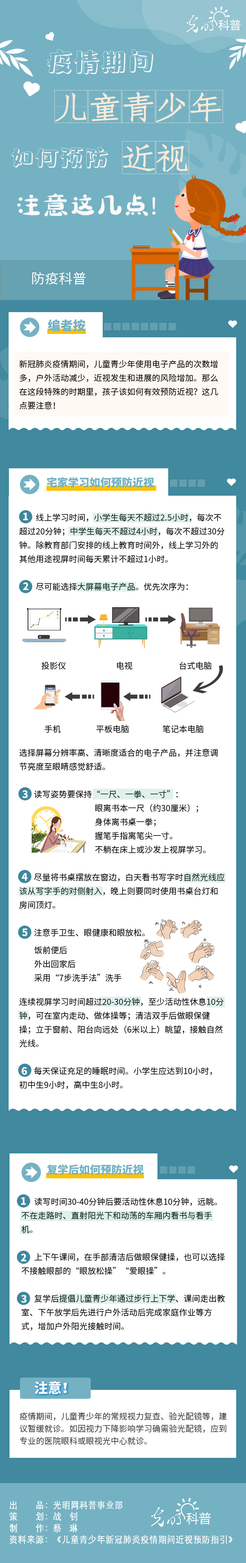 【防疫科普】疫情期間兒童青少年如何預(yù)防近視？注意這幾點(diǎn)！