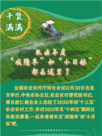 干貨滿滿！農(nóng)業(yè)年度“成績單”和“小目標(biāo)”都在這里了